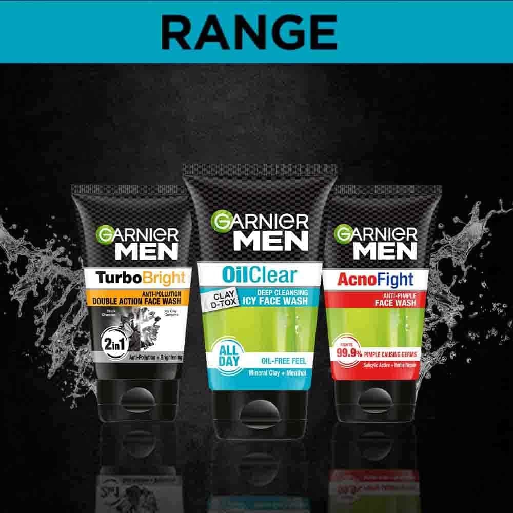 Garnier Men Oil Clear Clay D - Tox Facewash