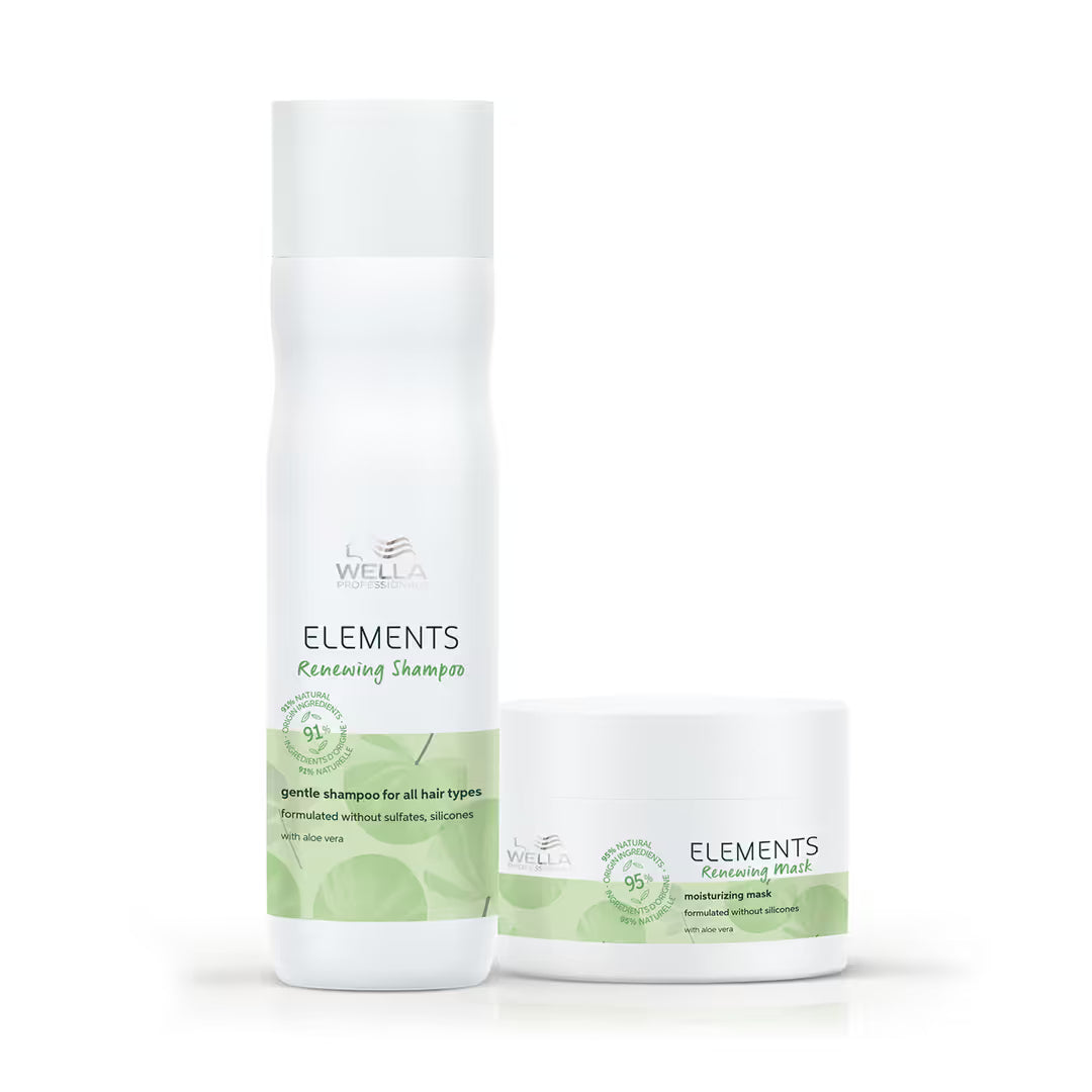 Wella Professionals Elements Shampoo (250ml)  and Mask(150ml) Regime for Chemically Treated Hair