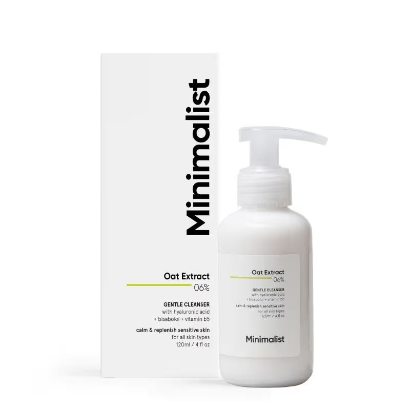 Minimalist 6% Oat Extract Gentle Cleanser With Hyaluronic Acid For Sensitive Skin (120ml)
