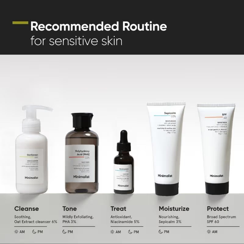 Minimalist 6% Oat Extract Gentle Cleanser With Hyaluronic Acid For Sensitive Skin (120ml)