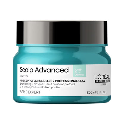 L'OREAL PROFESSIONNEL Scalp Advanced Anti-Oiliness 2-In-1 Deep Purifier Clay (250 ml)