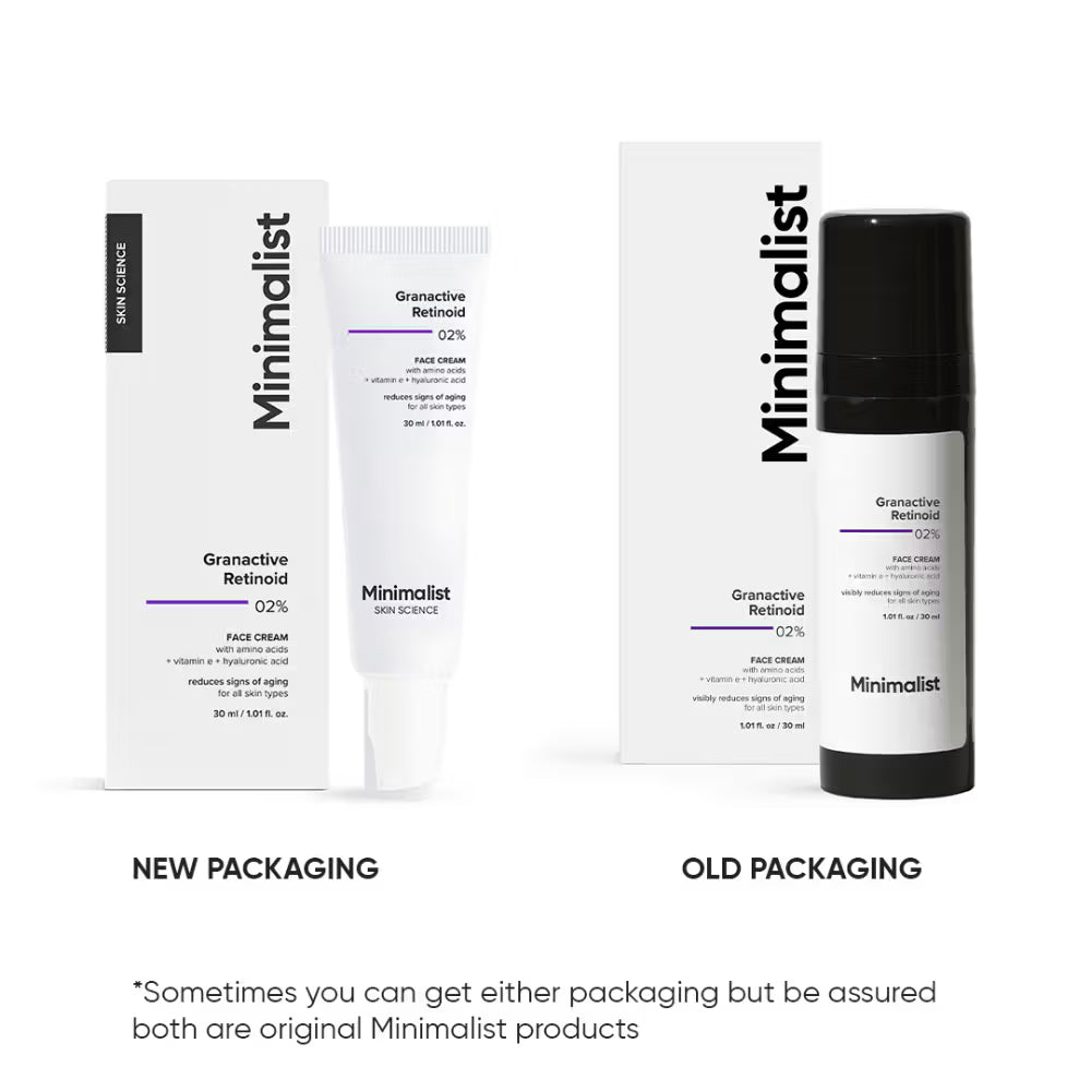 Minimalist 2% Granactive Retinoid Anti Aging Face Cream With Vitamin E & HA (30ml)