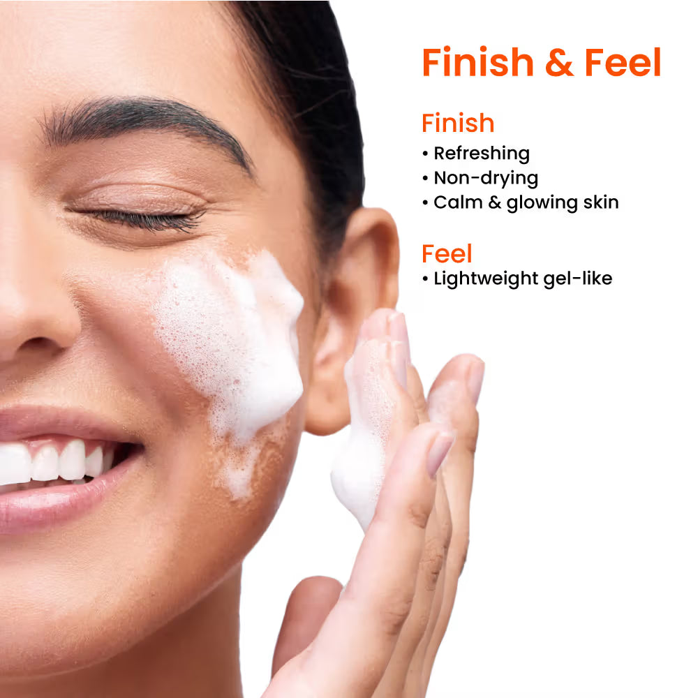 Foxtale Refreshing Face Wash with Niacinamide & Vitamin E, Deeply Cleans Pores and Soothes Skin (100ml)
