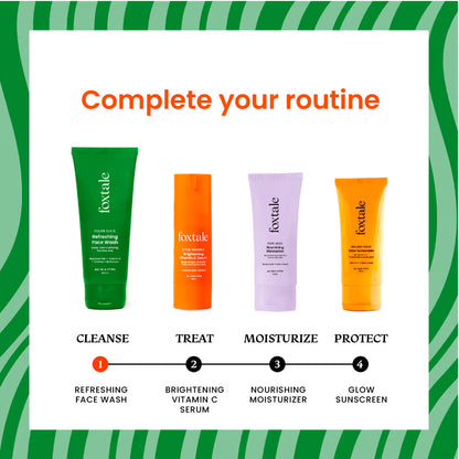 Foxtale Refreshing Face Wash with Niacinamide & Vitamin E, Deeply Cleans Pores and Soothes Skin (100ml)