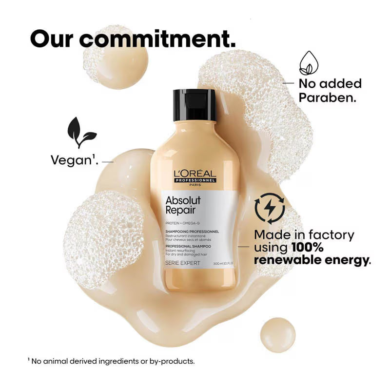 L'Oreal Professionnel Absolut Repair Shampoo, Hair Mask & Hair Serum Combo For Damaged Hair