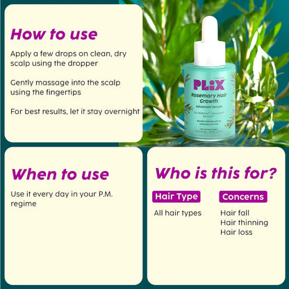 Plix Rosemary Hair Growth Serum (30ml)