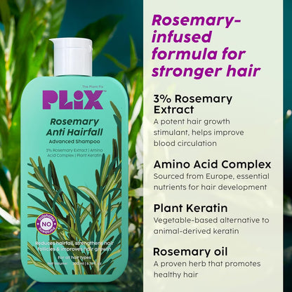 Plix Rosemary Anti Hairfall Regime Advanced Shampoo & Conditioner (375ml)