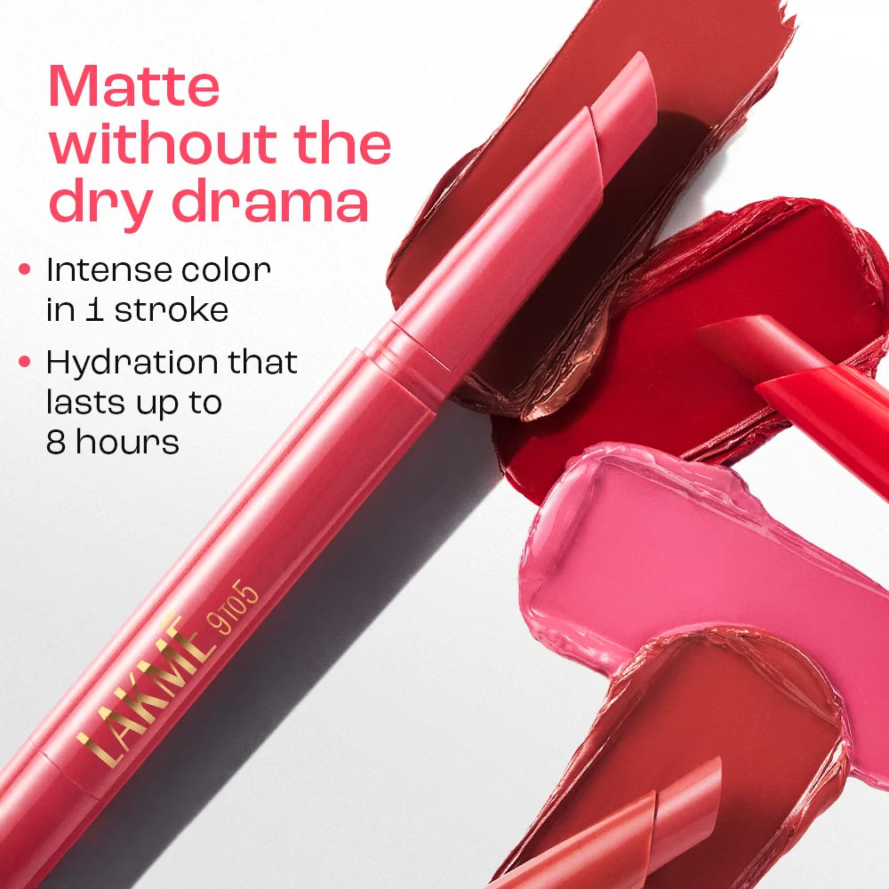 Lakme 9to5 Forever Matte Lip Crayon with Vitamin C (1.1g)