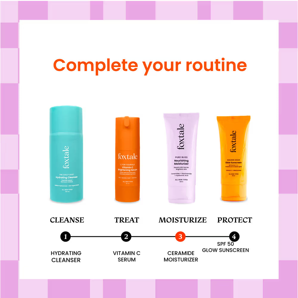 Foxtale Nourishing Ceramide Moisturizer Repairs Skin Barrier Brightens Skin (50 ml)