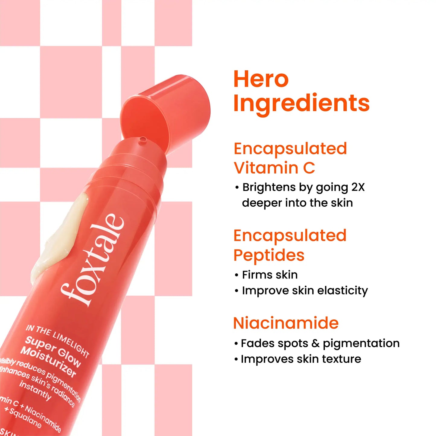 Foxtale Super Glow Moisturiser With 4% VitC-Niacinamide Complex For Brighter Skin (50ml)