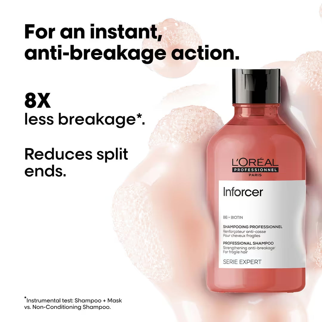 L'OREAL PROFESSIONNEL Inforcer Shampoo for Reduced Hair Breakage (300 ml) With Biotin & Vitamin B6