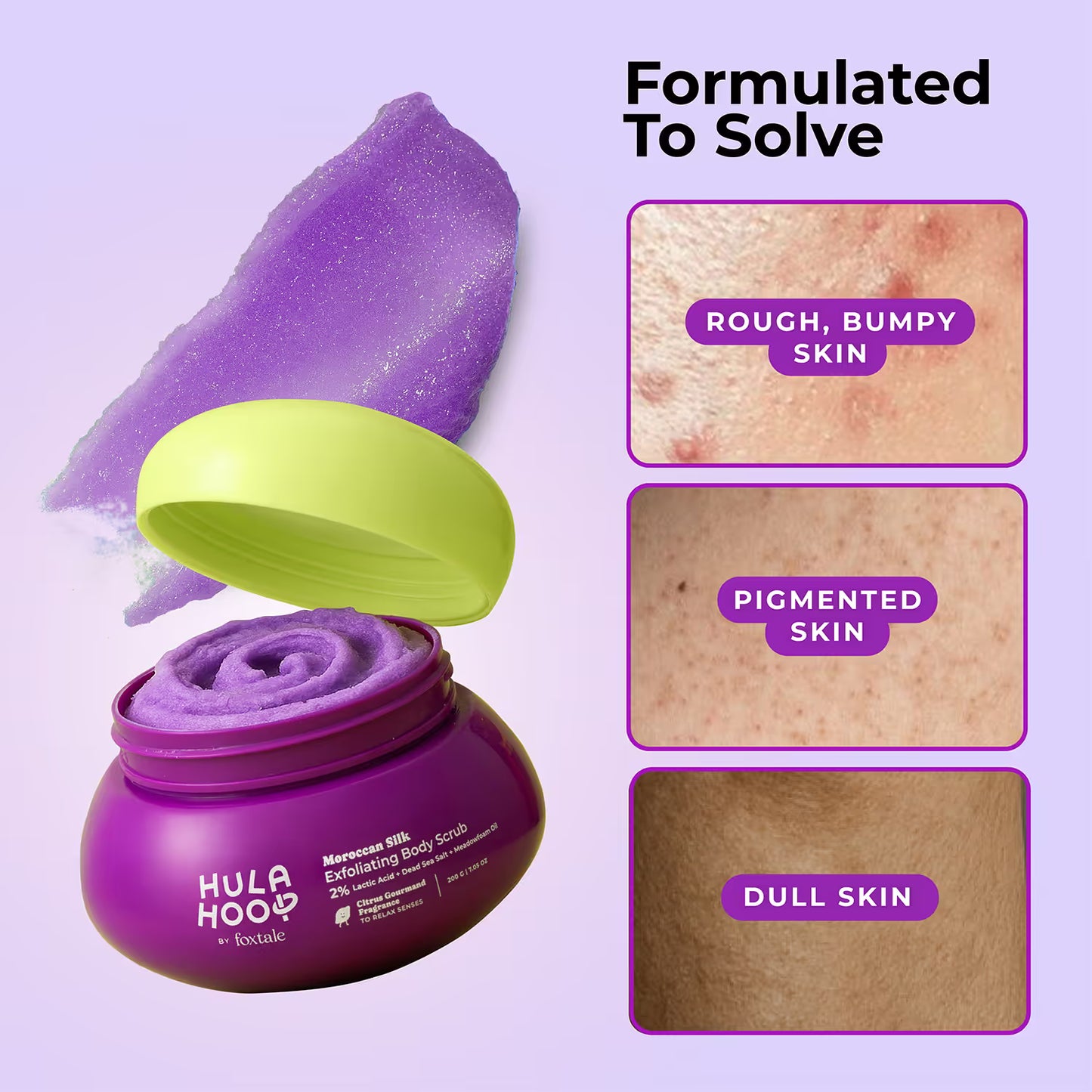 Hula Hoop By Foxtale Moroccan Silk Exfoliating Body Scrub (200 g)