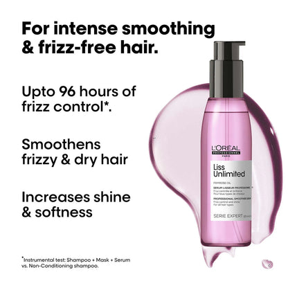 L'Oreal Professionnel Liss Unlimited Leave-In Hair Serum for Frizzy & Unruly Hair (125ml)