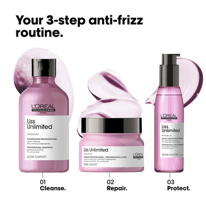 L'Oreal Professionnel Liss Unlimited Leave-In Hair Serum for Frizzy & Unruly Hair (125ml)