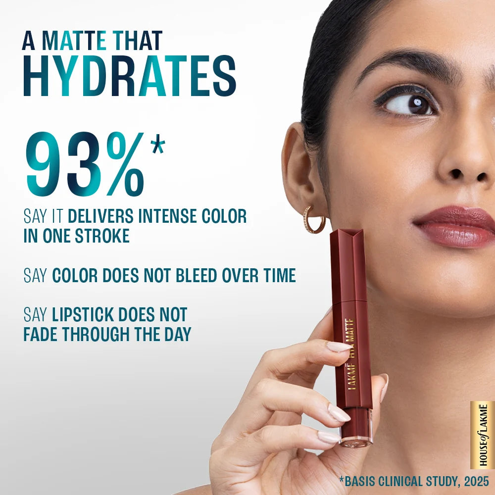 Lakme 9to5 Hya Matte Lip Liquid  (5.3 ml)