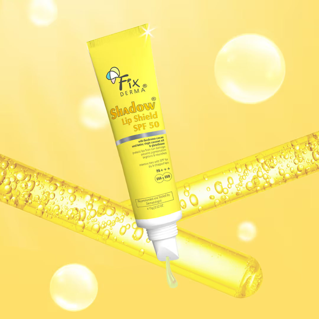 Fixderma Shadow SPF 50 Lip Shield,Sunscreen Lip Balm Prevents Pigmentation & Sun Damage,Unflavored (15g)