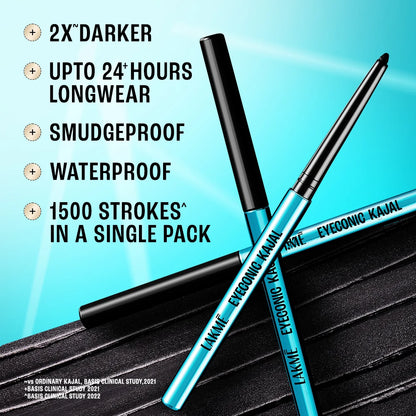 Lakme 9 to 5 Eyeconic Kajal - Deep Black (0.35 g)