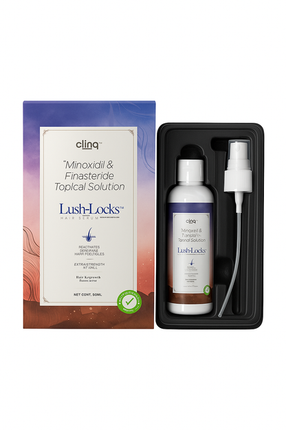 Clinq™ Lush-Locks Hair Serum — Minoxidil & Finasteride Topical Solution (60ml)