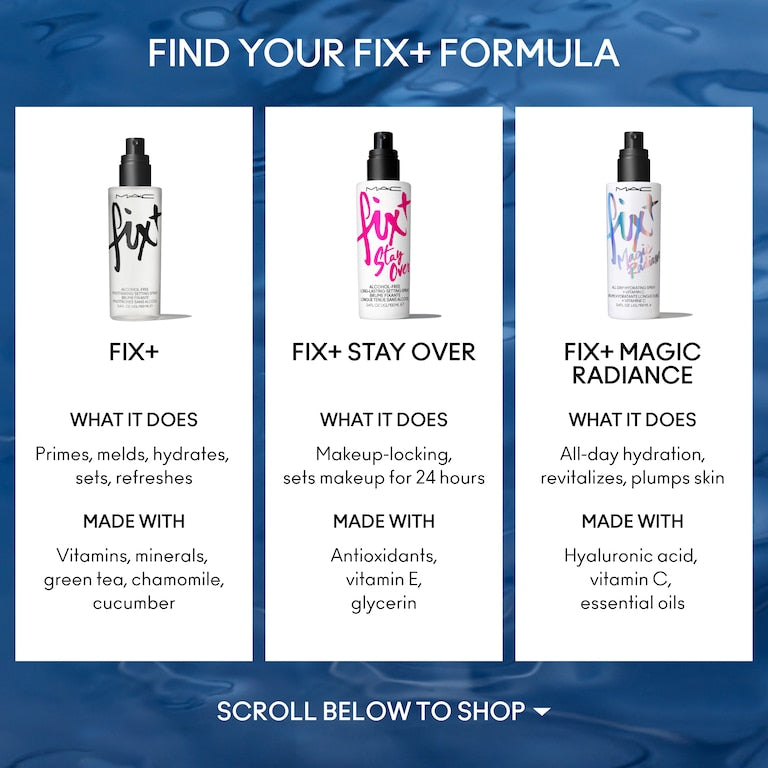 M.A.C Prep+ Prime Fix+ (Alcohol Free) Setting Spray - Original (Makeup Fixer) With Green Tea (100ml)