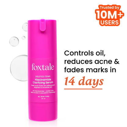 Foxtale 12% Niacinamide Serum with Azelaic Acid for Oil Control & Brightening (30 ml)