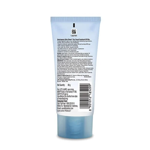 Neutrogena Ultrasheer SPF50+ PA++++ Ultra Light Moisturizing Face Sunscreen Oily & Sensitive Skin