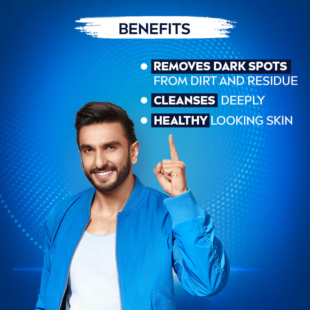 NIVEA MEN Face Wash, Dark Spot Reduction, for Clean & Clear Skin with 10x Vitamin C Effect (100g)