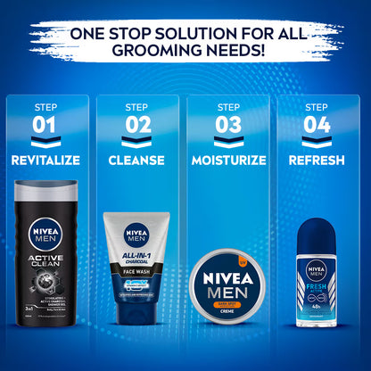 NIVEA MEN Face Wash, Dark Spot Reduction, for Clean & Clear Skin with 10x Vitamin C Effect (100g)