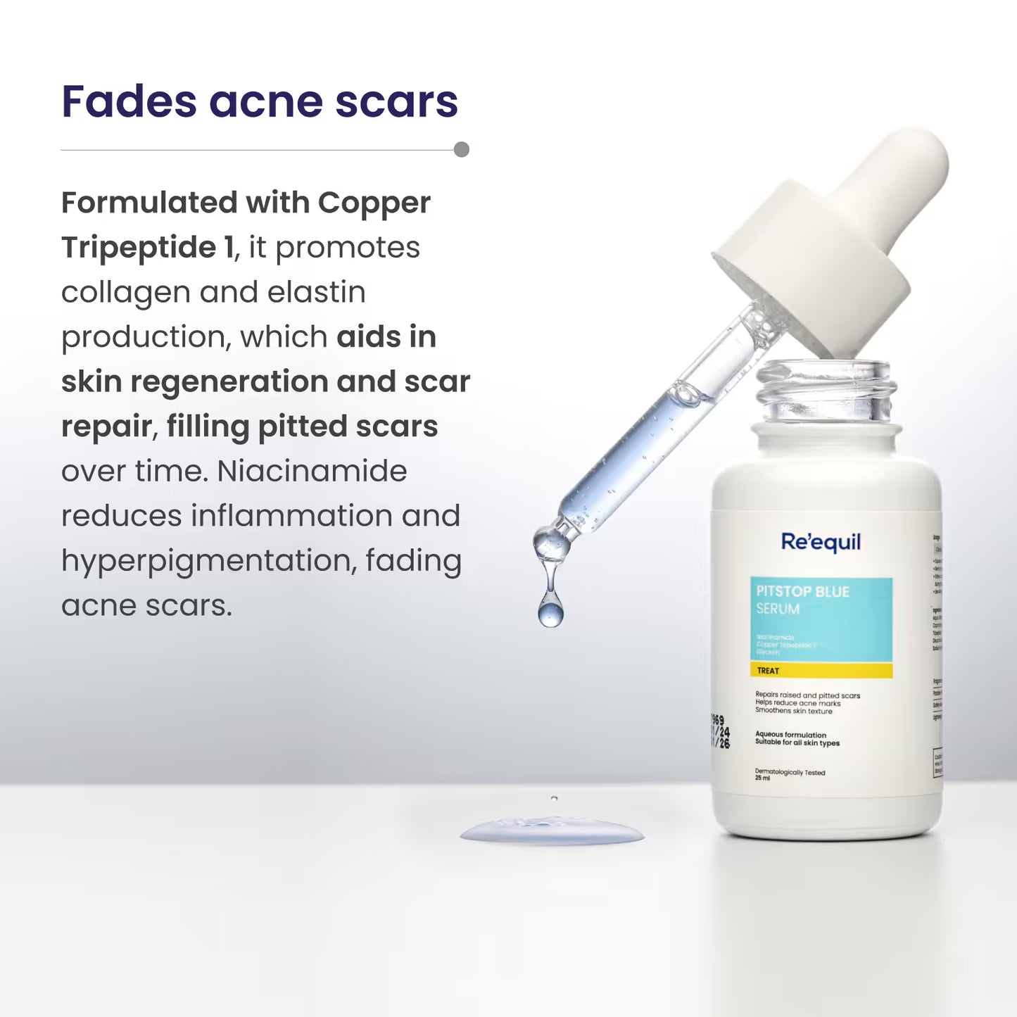 Re'equil Pitstop Blue Niacinamide Serum For Acne Scars & Marks (25ml)