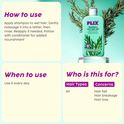 Plix Rosemary Anti-Hair Fall Advanced Shampoo (200ml)