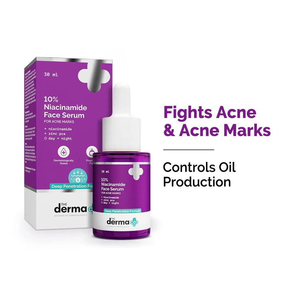 The Derma Co 10% Niacinamide Face Serum For Acne Marks (30ml)