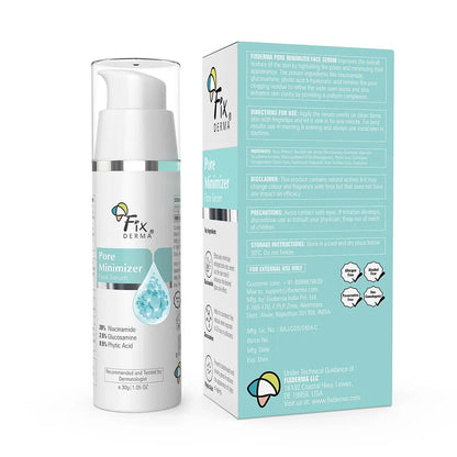 Fix Derma  Pore Minimizer Face Serum | 20% Niacinamide for Minimizing Enlarged Pores Over Time(30g)