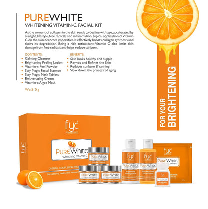 FYC PROFESSIONAL  PURE WHITE WHITENING VITAMIN-C FACIAL KIT (500g)
