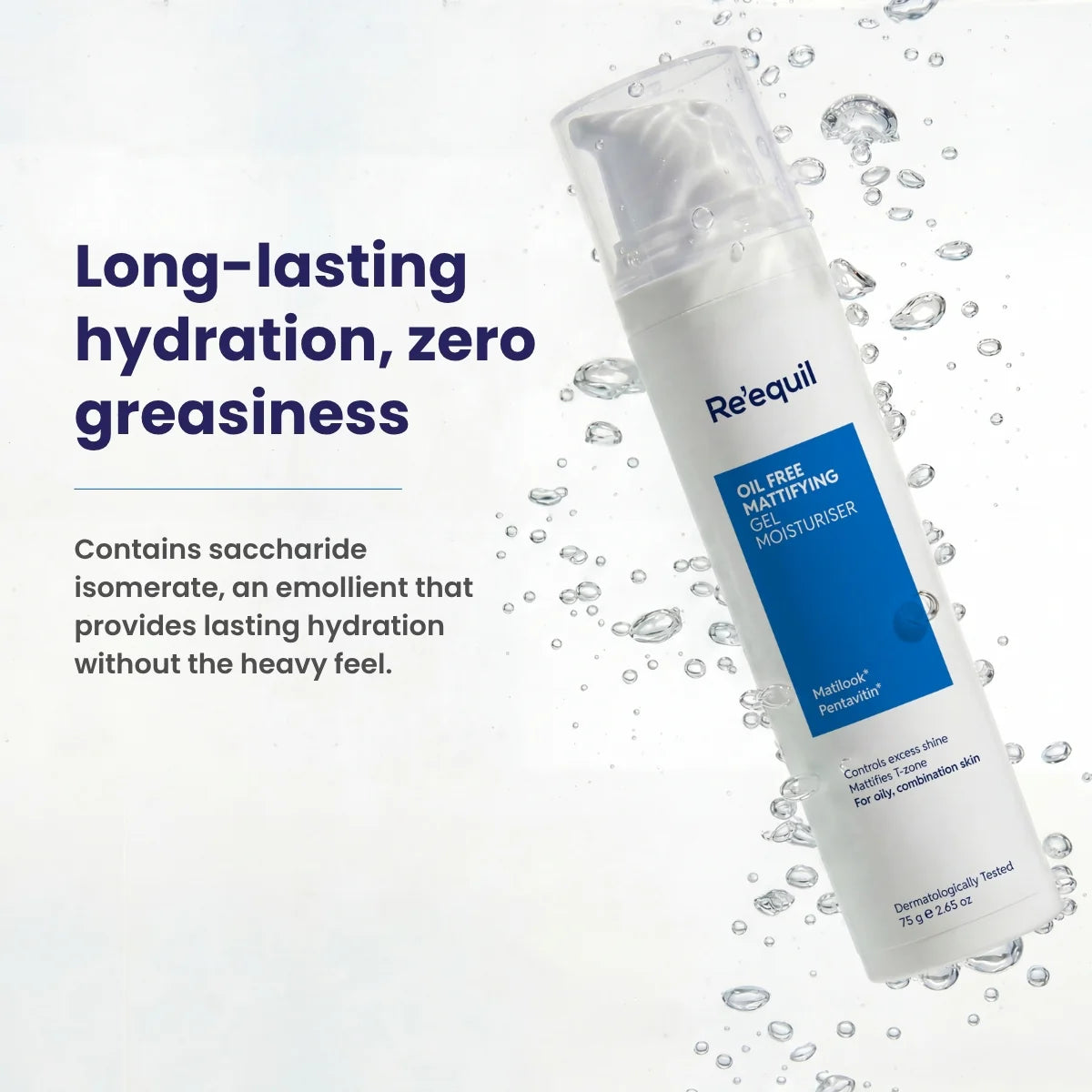 Re'equil Oil Free Mattifying Moisturising Gel (75g)