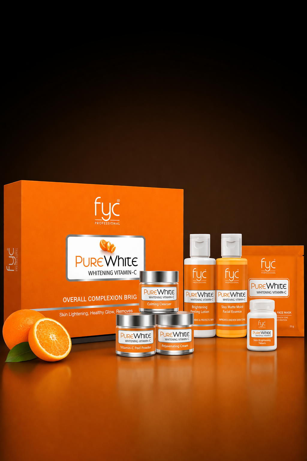 FYC PROFESSIONAL  PURE WHITE WHITENING VITAMIN-C FACIAL KIT (500g)