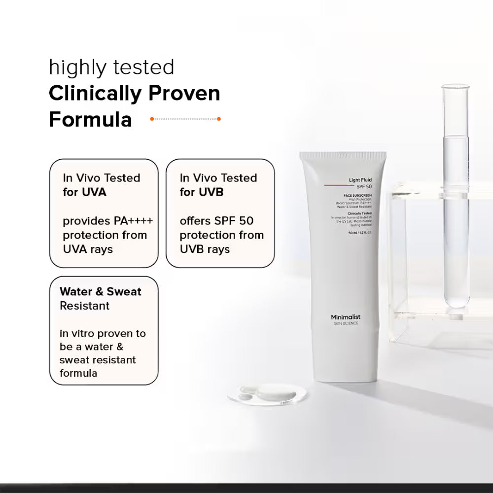 Minimalist Light Fluid SPF 50 Face Sunscreen (50ml)
