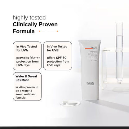 Minimalist Light Fluid SPF 50 Face Sunscreen (50ml)