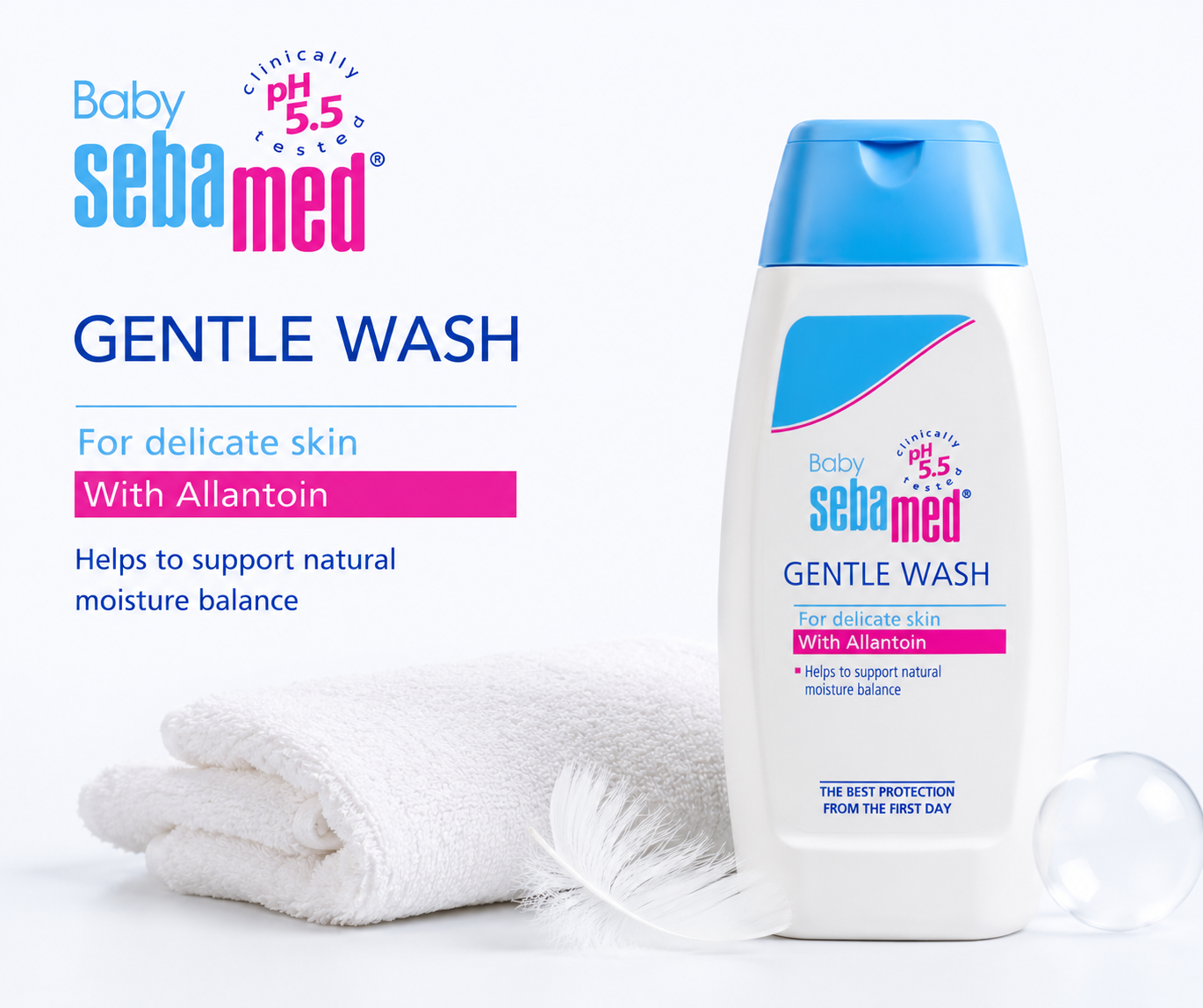 Sebamed Baby Shampoo (150 ml) + Baby Gentle Wash (200 ml) + Baby Body Lotion (100 ml) combo