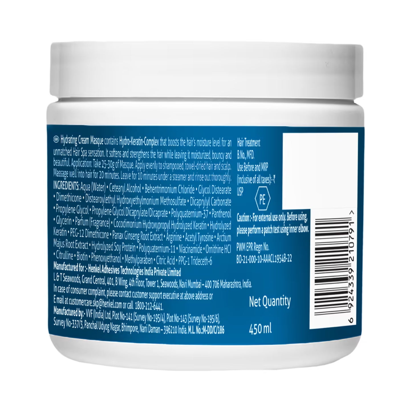 Schwarzkopf Professional SPA Essence Hydrating Cream Masque (450ml)
