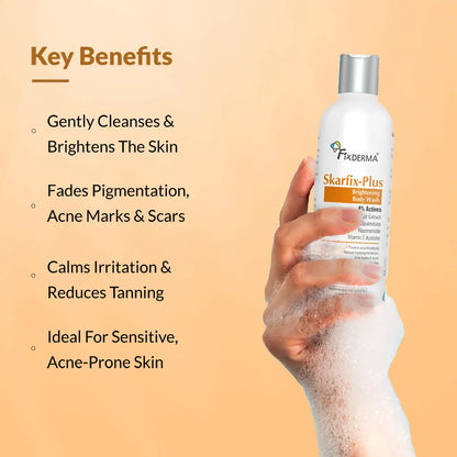 Fixderma Skarfix Plus Brightening Body Wash with 4% Actives with Kojic Acid and Niacinamide (60ml)
