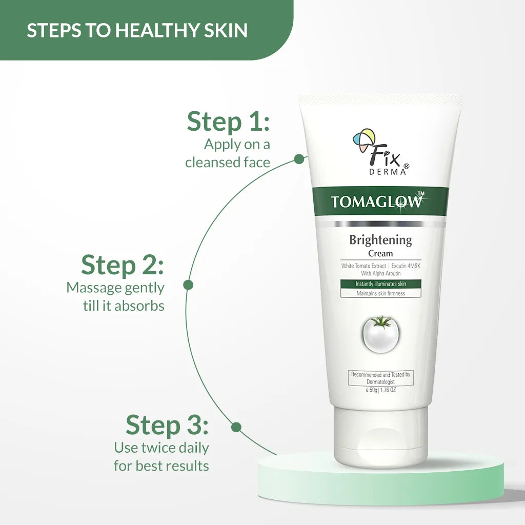 Fix Derma  Tomaglow Brightening Cream | Effectively Removes Tan & Brightens skin (50g).