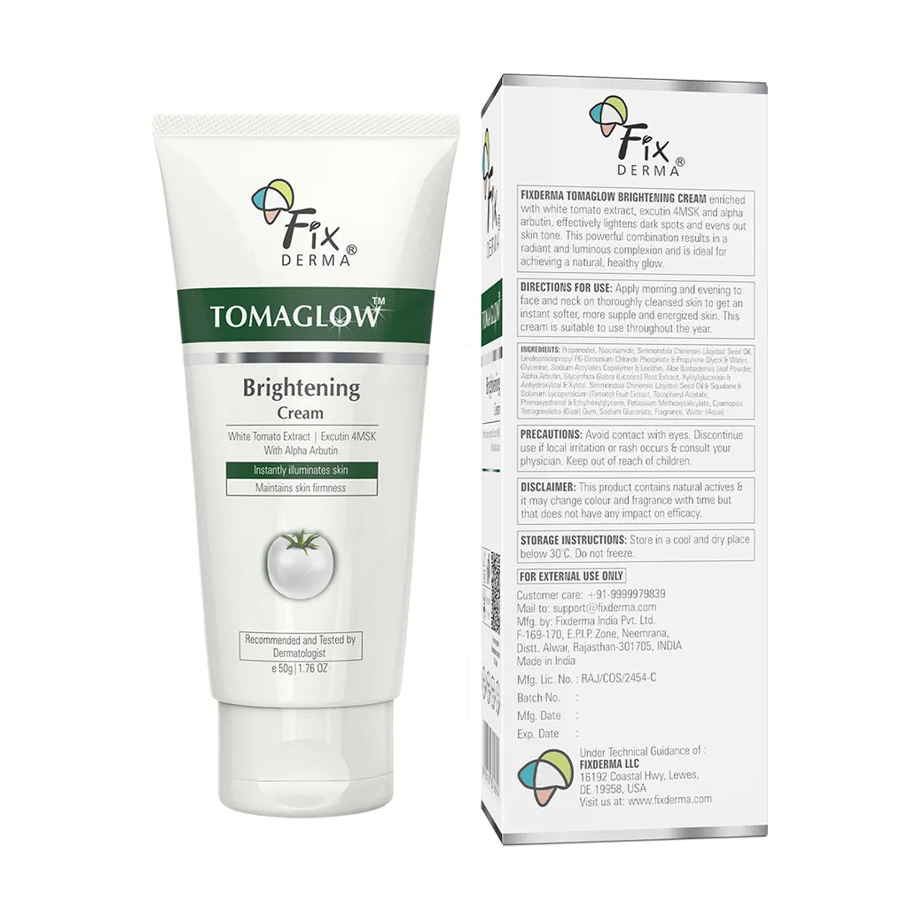 Fix Derma  Tomaglow Brightening Cream | Effectively Removes Tan & Brightens skin (50g).